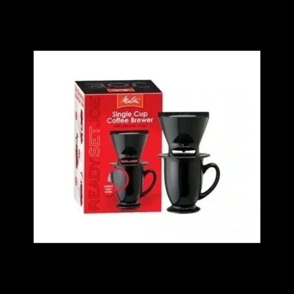 MELITTA BLACK POUR OVER COFFEE BREWER WITH MUG - Picture 1 of 1